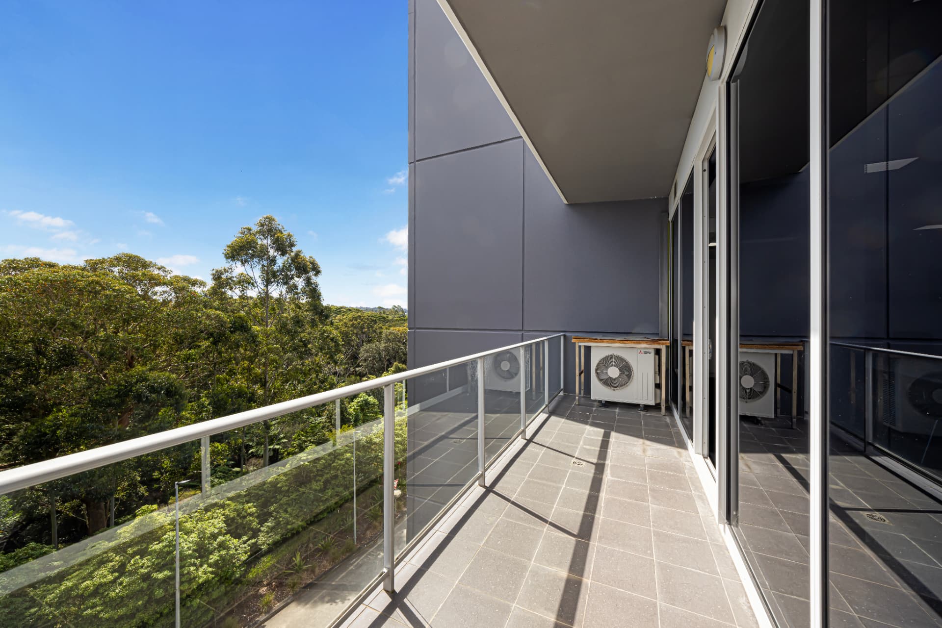 Exclusive-use terrace overlooking the national park.