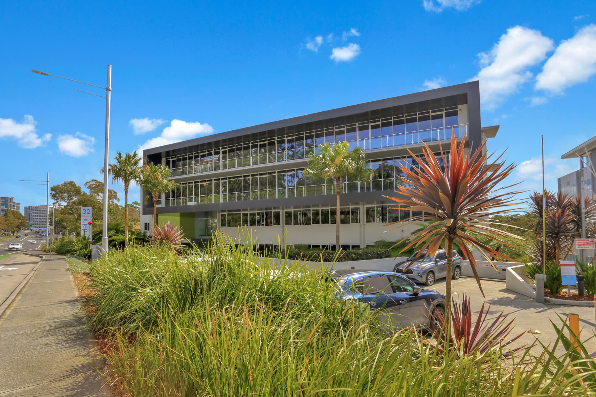 Street frontage of 32 Delhi Road, Macquarie Park.